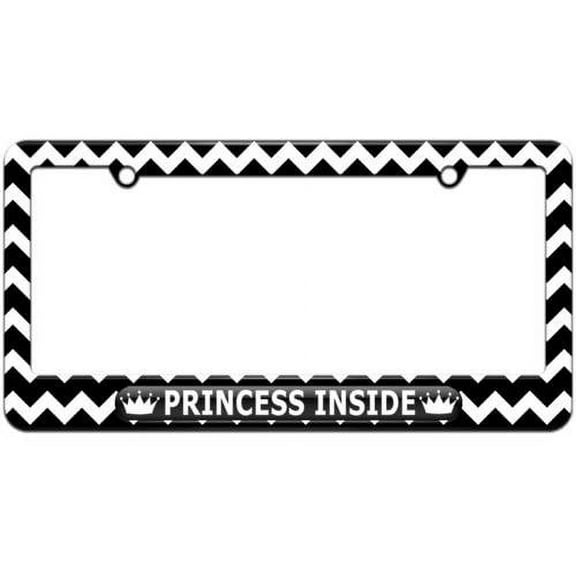 Princess Inside License Plate Tag Frame, Multiple Colors