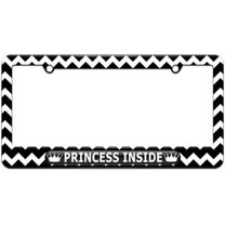 Princess Inside License Plate Tag Frame, Multiple Colors