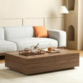 thumbnail image 4 of NessCarsti Walnut Elegance Collection Modern Coffee Table, MDF, Walnut / Brown, 4 of 11