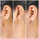 thumbnail image 2 of JeenMata Paquete Variado de 3 Pares de Aretes de Moda Aros Tipo Huggie y Pendientes Colgantes Triangulares: Regalo para Ella, 2 of 4