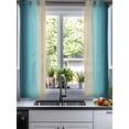 thumbnail image 2 of Turquoise Ombre Sheer Curtains 39 Inch Length 2 Panels Set for Living Room/Bedroom, Modern Yellow Gradient Farmhouse Art Kitchen Curtains Grommet Semi-Sheer Curtains Window Treatments 27.5"x39"x2, 2 of 7