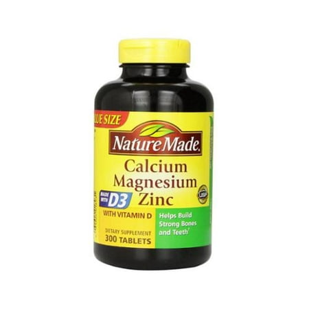 Nature Made calcium magnésium comprimés de zinc 300 ch (pack de 3)