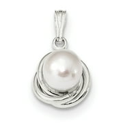 SARIS AND THINGS 925 Sterling Silver Polished Freshwater Cultured Pearl Pendant