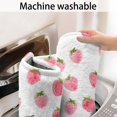 thumbnail image 5 of Red Strawberry Plants Fruit Pink Pattern Bathroom Rugs Mat,Non Slip Microfiber Bathroom Rug,Rubber Backing,Soft Bathroom Mats for Bathroom Floor,Tub and Shower,60x24in(150x60cm), 5 of 5