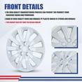thumbnail image 3 of 4PCS/Set 16" Hubcaps Compatible with 2013-2019 Nissan Sentra,Wheel Rim Covers Compatible with 2011-2017 Nissan Leaf,Heavy Duty PP Material Snap on Installation,White Lacquer, 3 of 8