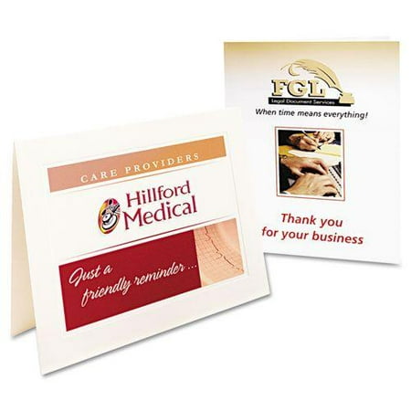 Printer-Compatible Cards, 4-1/4 x 5-1/2, Two per Sheet, 60/Box with Envelopes