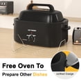 thumbnail image 3 of Horno asador eléctrico 26QT, asador de pavo eléctrico con tapa de visualización y auto-rotación, horno asador de pavo de acero inoxidable, negro, 3 of 5