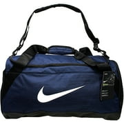 Nike Brasilia Duffel Polyester Duffle Bag - Midnight Navy / Black / White