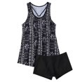 thumbnail image 2 of Women's Plus Size Bikini Set Printed Sling Two Piece Sexy Swimsuit for Beach Vacation Summer,Black,L, 2 of 6