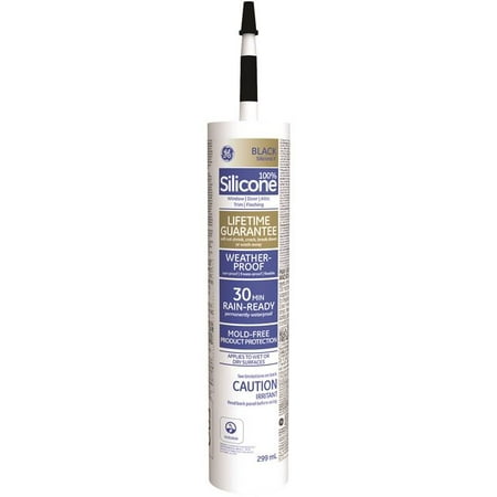 Ge Silicone Ii Se2183 Window And Door Silicone Sealant 9 8 Oz Cartridge Black Solid