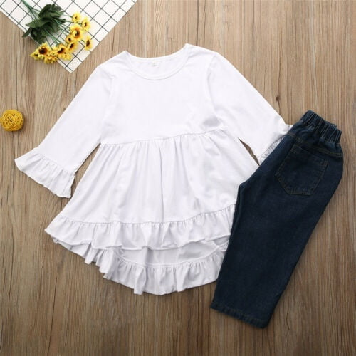 Toddler Cute Baby Girls Solid Clothes 