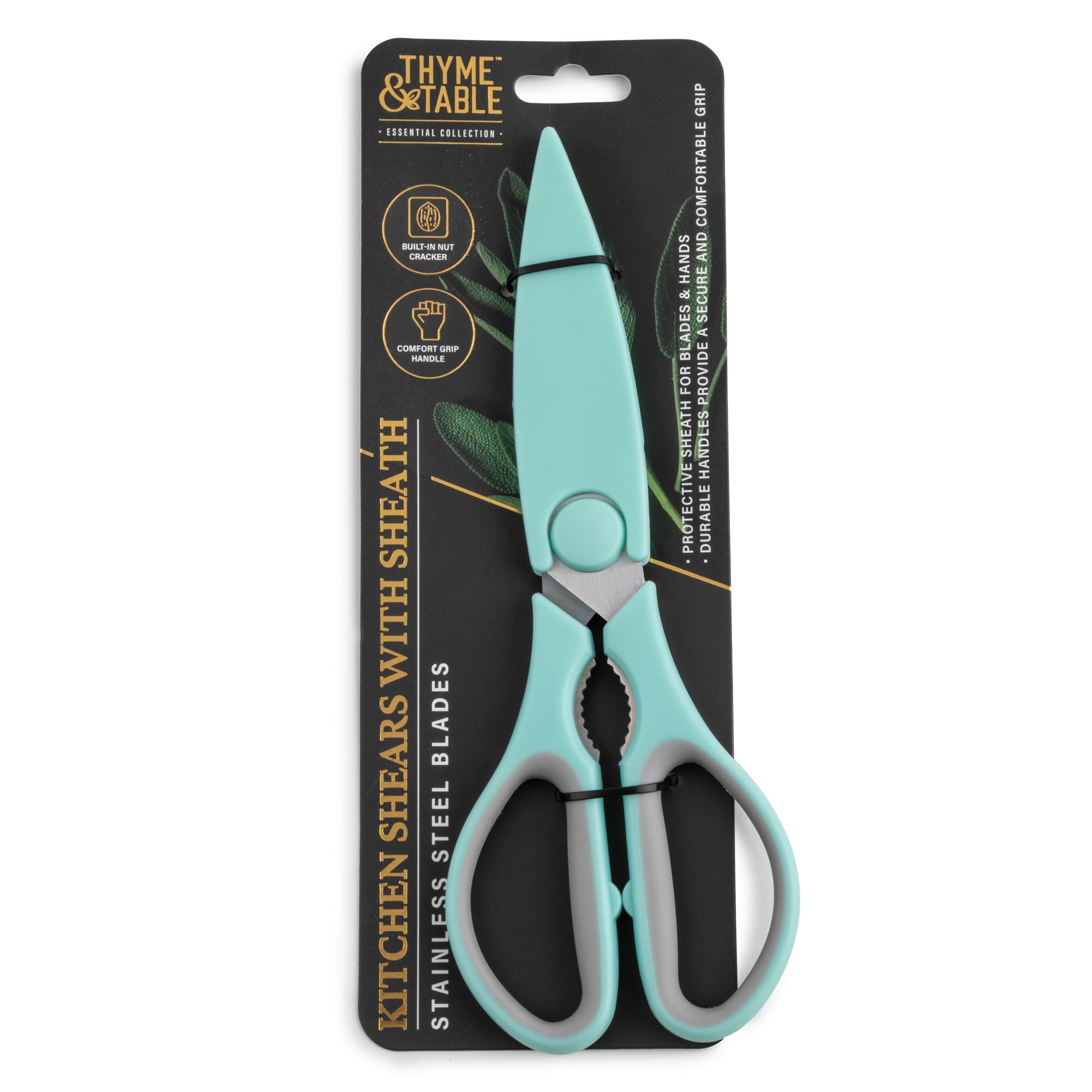 Kitchen Shears with Blade Cover, Stainless Steel Scissors for Herbs, C –  Spring Chef