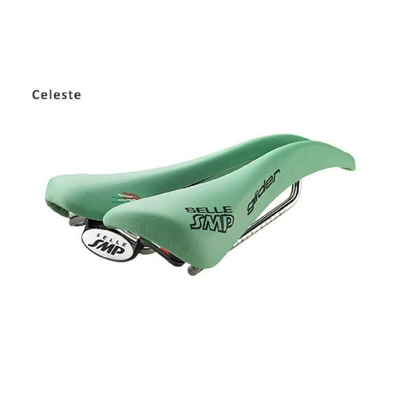Selle SMP Glider Pro Saddle - Celeste Bianchi Green / Steel Rails
