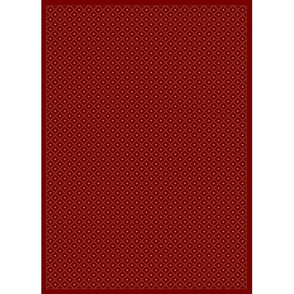 Vitaly Rafiqi Area Rug 782 Traditional Red Dots Blocks 3' 3" x 4' 11" Rectangle