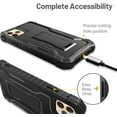 thumbnail image 5 of FITO For iPhone 11 Pro Max Case, Phone Case with Screen Protector and Kickstand (Black), 5 of 7