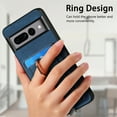 thumbnail image 6 of Allytech for Google Pixel 7 Pro 2 in 1 Detachable Wallet Case, Retro PU Leather Ring Kickstand Card Slots Case for Women Men, Strong Magnetic Shockproof Slim Case for Google Pixel 7 Pro - Blue, 6 of 10