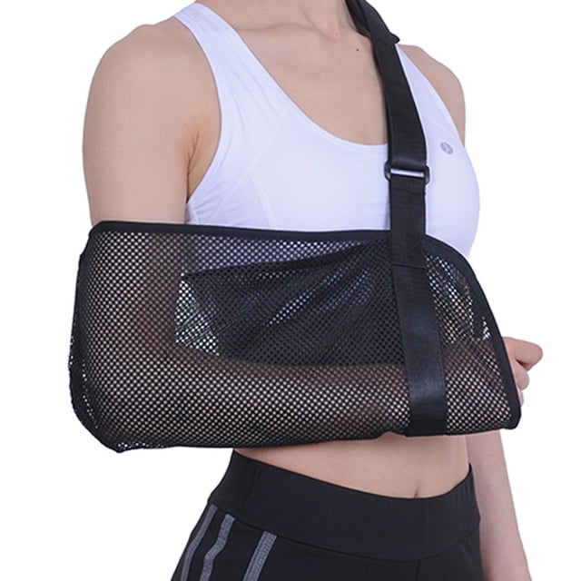 Cabestrillo de malla para brazo, inmovilizador de hombro médico para ducha, soporte de brazo ajustable para lesiones en el manguito rotador roto, brazo derecho izquierdo para hombres y mujeres