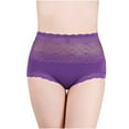 thumbnail image 5 of Elainilye Fashion Women Cotton Underwear High Waisted Sexy Lace Belly Tightening and Hip Lifting Oversized Cotton Underwear,Blue, 5 of 7