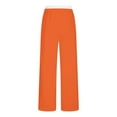 thumbnail image 4 of sususu Sweatpants For Men Lightweight,Men's Double Layer Waistband Straight Leg Joggers Comfortable Everyday Wear Casual Pants Solid Sweatpants,Orange,L, 4 of 7