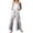 Blue, variant on Jumpsuits for Women Floral Button Sleeveless Baggy Overalls with Pockets Summer Casual Rompers
