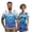 Blue Ombre Palm Tree, variant on Binienty 250th Patriotic Eagle His and Hers Matching Golf Outfit Set Short Sleeve Men's Quarter Zip Shirt Women's Golf Skort Dress Summer Couple Activewear for Golf Pickleball Tennis