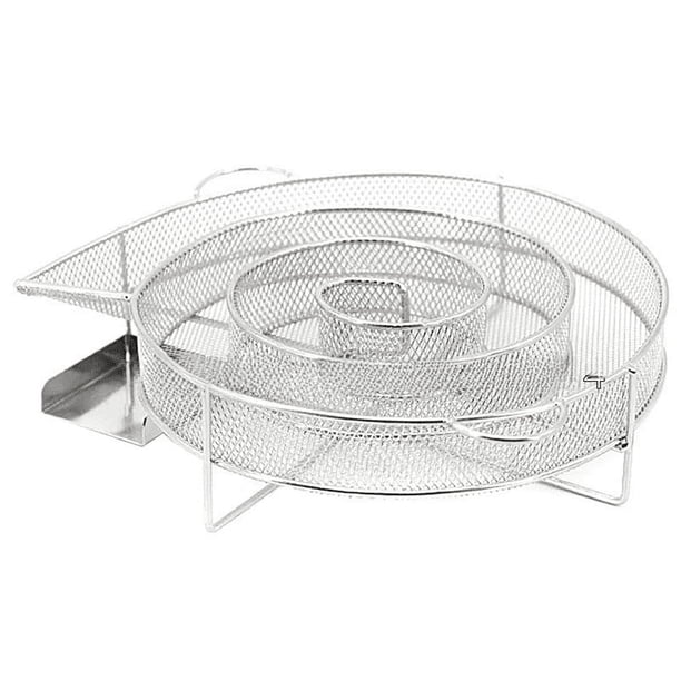 Cesta para barbacoa, generador de humo frío, caja de especias para barbacoa al aire libre, cesta de malla ahumada de acero inoxidable con forma de S