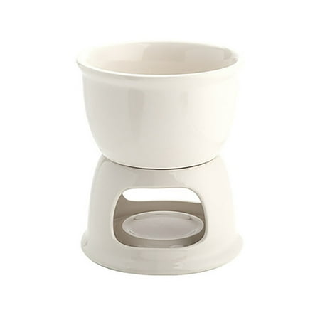 

1 set of ceramic chocolate pot with 2 forks ice cream bowl chocolate butter insulated pot household pot