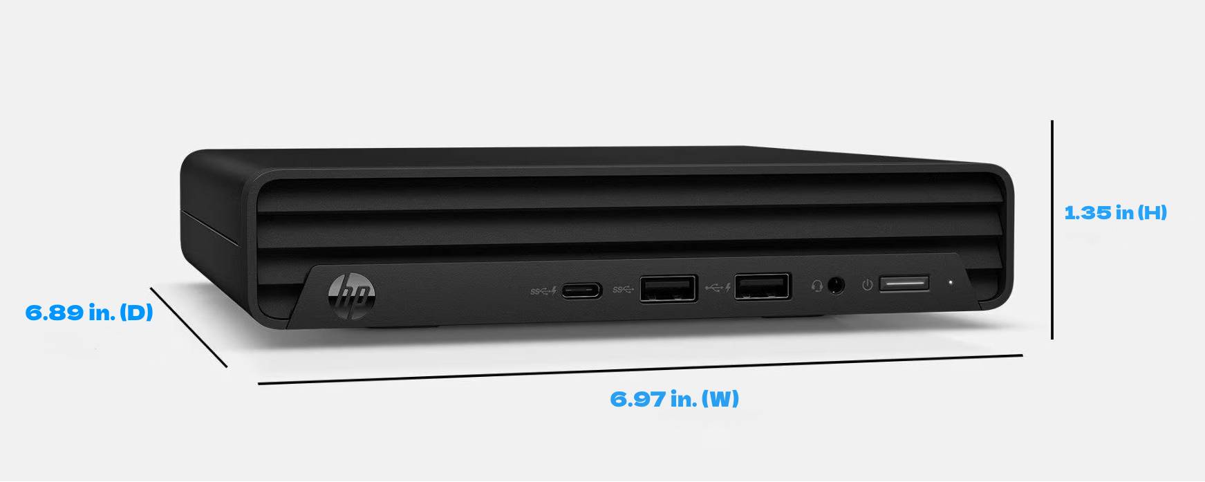 HP 260 G9 Mini Pro Desktop Computer, Intel i3-1315U, 16GB RAM, 256GB NVMe SSD, 2- Monitor Support 4K, HDMI, VGA, USB Type-C, WiFi 6, Bluetooth 5.3, Windows 11 Pro, Black