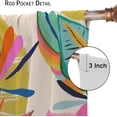 thumbnail image 6 of Boho Abstract Window Curtains Mid Century Rod Pocket Modern Leaves Colorful Curtain Drapes Geometric Curtains for Bedroom Living Room Treatment Set 2 Panels,84x84 Inches, Style-10, 6 of 8