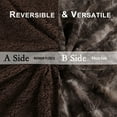 thumbnail image 3 of Unique Bargains Faux Fur Shaggy Sherpa Throw Blanket, 60" x 77", Brown, 3 of 8