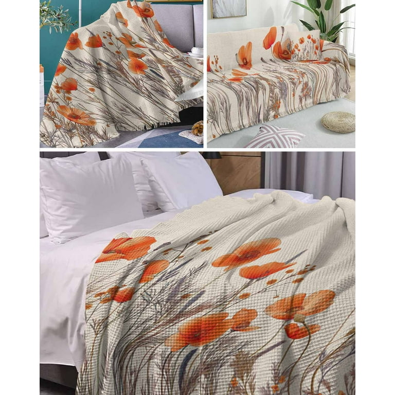 Vintage Flower Sofa Covers for 3 Cushion Couch,Washable Sectional