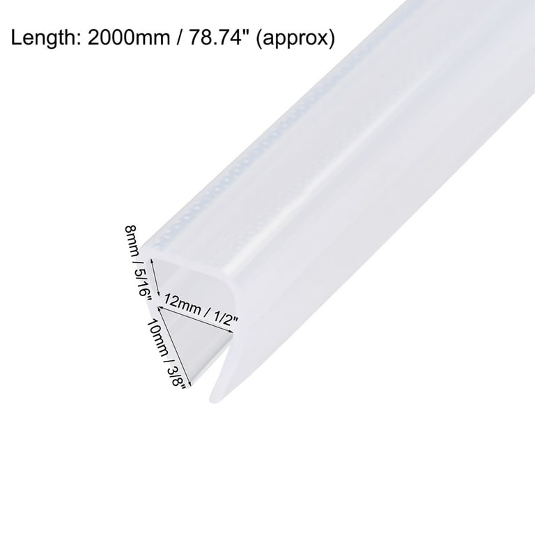 Shower Door Side Seal Strip Set Of 2, Frameless Glass Shower Door Seal