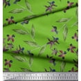 thumbnail image 3 of Soimoi Green Cotton Jersey Fabric Flower & Leaves Watercolor Print Sewing Fabric Yard 58 Inch Wide, 3 of 3