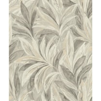 Rasch Rennie Grey Leaves Wallpaper