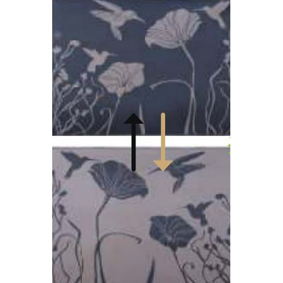 Ming's Mark HM8111 Tapis de Camping 8 Pieds x 11 Pieds; Noir / Brun; Conception d'Oiseau Bourdonnement