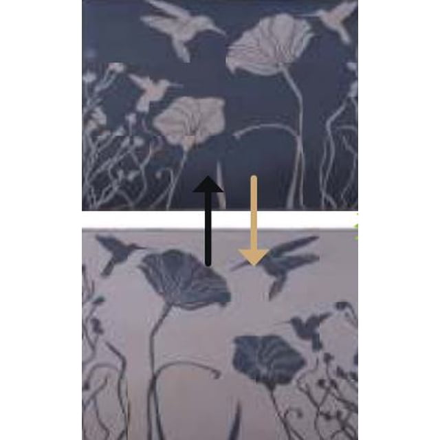 Ming's Mark HM8111 Camping Mat 8 Foot x 11 Foot; Black/ Brown; Humming Bird Design