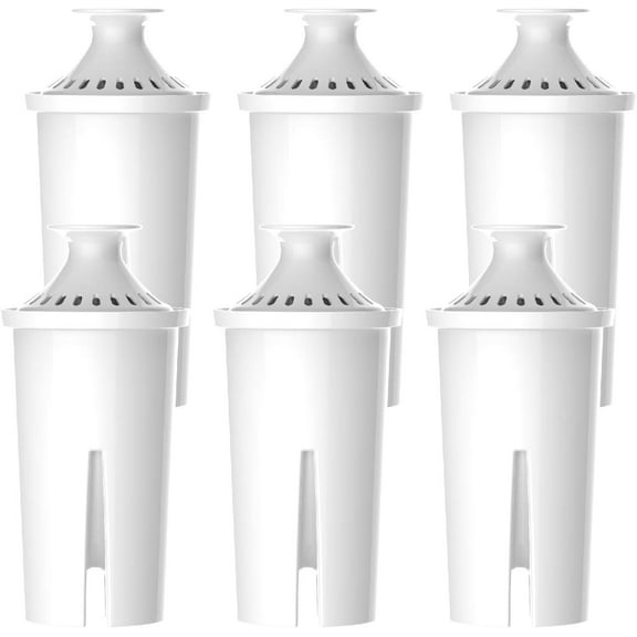 6 Packs Pitcher Water Filter, Replacement for Brita® classic 35557, OB03, Mavea® 107007, Brita® Pitchers Grand, Lake, Capri, Wave and More, NSF Certified, Waterspecialist