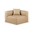 thumbnail image 3 of Meridian Furniture Cube Tan Vegan Leather Corner Chair, 3 of 9