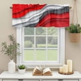 thumbnail image 3 of Red White Black Window Valance Curtain Abstract Art Rod Pocket Short Curtain for Living Room, Bedroom & Kitchen Window Decor 42x12in, 3 of 8
