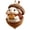 J, variant on Rustic Woodland Christmas Ornament, 3.15 Inch Resin Acorn Shell Bear Holding Pie, Hanging Decor for Tree Mantel Wreath Thanksgiving Centerpiece, Chipmunk With Pie
