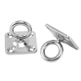 thumbnail image 4 of 8Pcs Square Swivel Pad Eye Rotatable Ceiling Hook Wall Mounted Hook Stainless Steel Eye Pad Plate (with Screws), 4 of 8