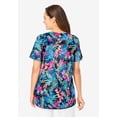 thumbnail image 3 of Woman Within Plus Size Short-Sleeve V-Neck Shirred Tee, 3 of 6