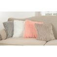 thumbnail image 2 of SARO 802.RS18S 18 in. Square Faux Fur Long Hair Poly Filled Throw Pillow  Rose, 2 of 5