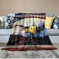 thumbnail image 2 of Nawypu Bald Eagle Blanket American Flag Eagle Throw Blanket Super Soft Cozy Plush Eagle Decor Bedding Blanket Gifts for Women Girls Kids Adults Bed, 2 of 6