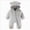 A49-Grey, variant on boobe Baby Bear Outfit With Fold Over Mittens Footies Thin Fleece Romper Hooded Jumpsuit Winter Coat Girls Boys