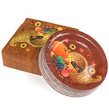 napkins disposable cornucopia platters