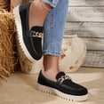 thumbnail image 5 of Wensltd Women's Loafer Shoe with Metal Chain Plus Size Shoes Casual Office Wear Everyday Women Shoes, 5 of 9