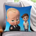 thumbnail image 1 of Bebé Jefe: Niño Blanco Fundas de almohada de terciopelo con tema, regalos de funda de almohada, decoración para el hogar, cojín de lanzar, regalo de cumpleaños para fans y parejas. 45cm x 45cm., 1 of 6