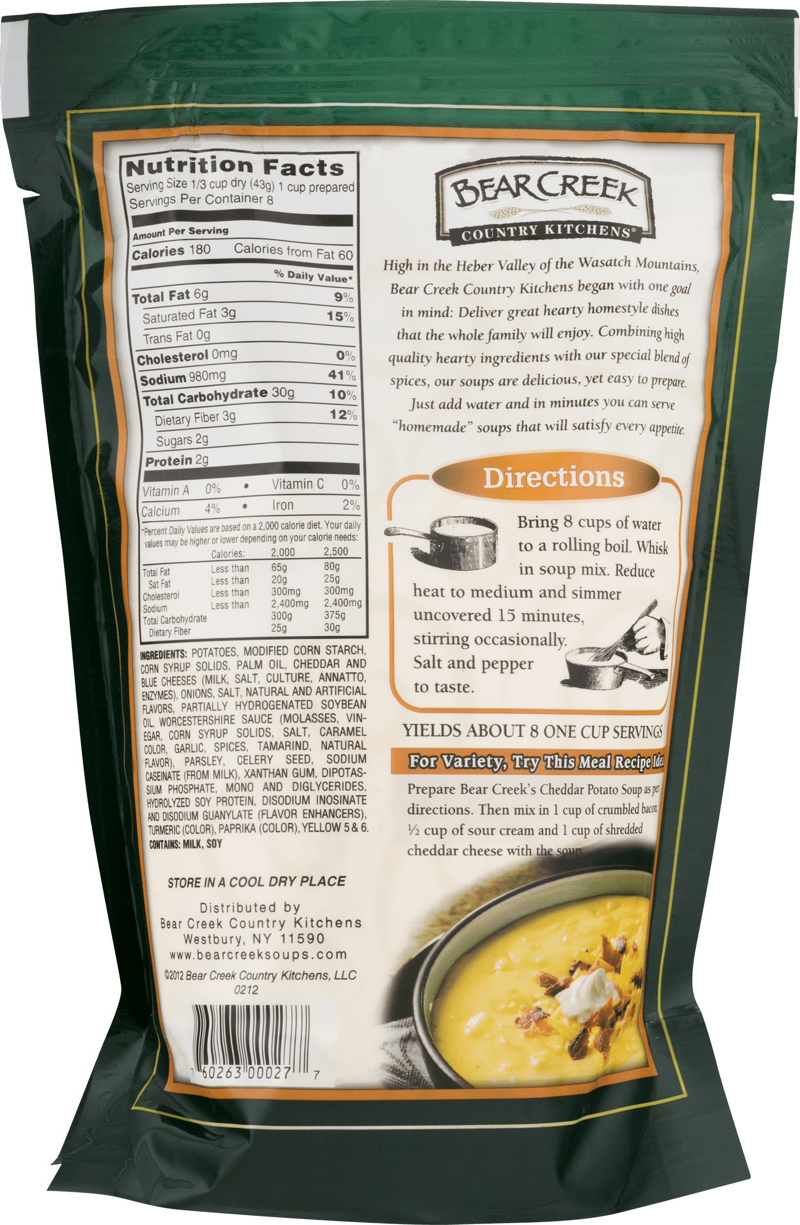 Bear Creek Country Kitchens Cheddar Potato Soup Mix 121 Oz