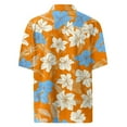 thumbnail image 5 of Hawaiian Mens Shirts Short Sleeves Printed Button Down Shirts Summer Beach Mens Shirts Clearance 20-Saffron 5XL, 5 of 5